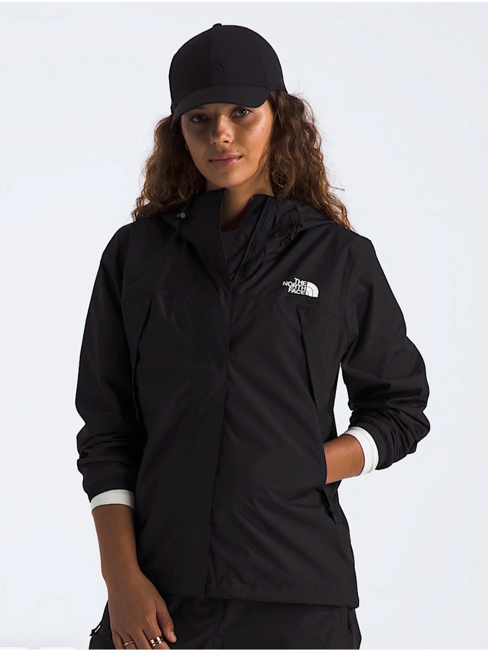 The North Face Women's Black Hooded Rain Jacket